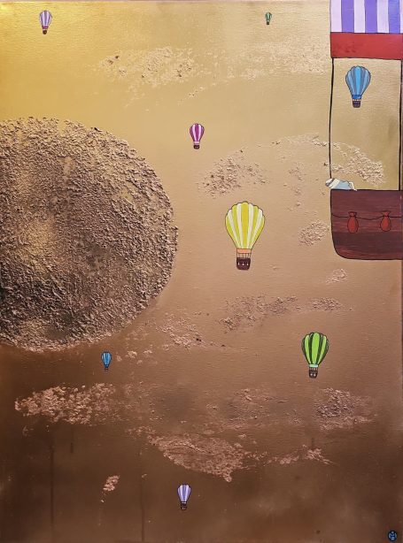 Plector dans une montgolfière